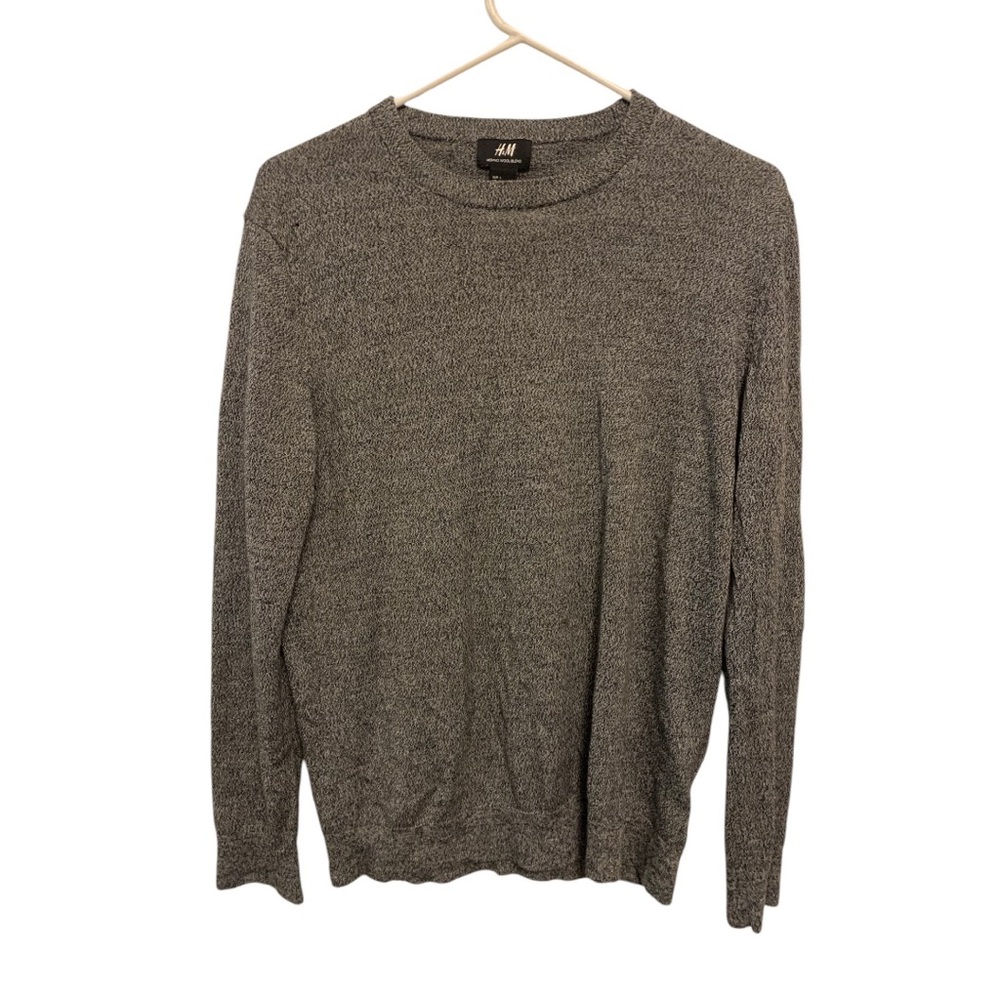 H&M Woman’s Merano wool blend basic grey sweater